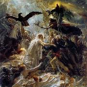 Girodet-Trioson, Anne-Louis Ossian Receiving the Ghosts of French Heroes oil